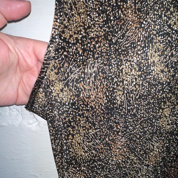 Vintage Petite Perceptions Micro Pleated Maxi Dress Animal Print Size 10P - Picture 3 of 9